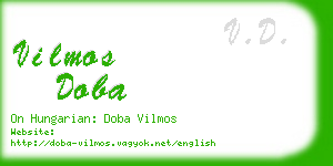 vilmos doba business card